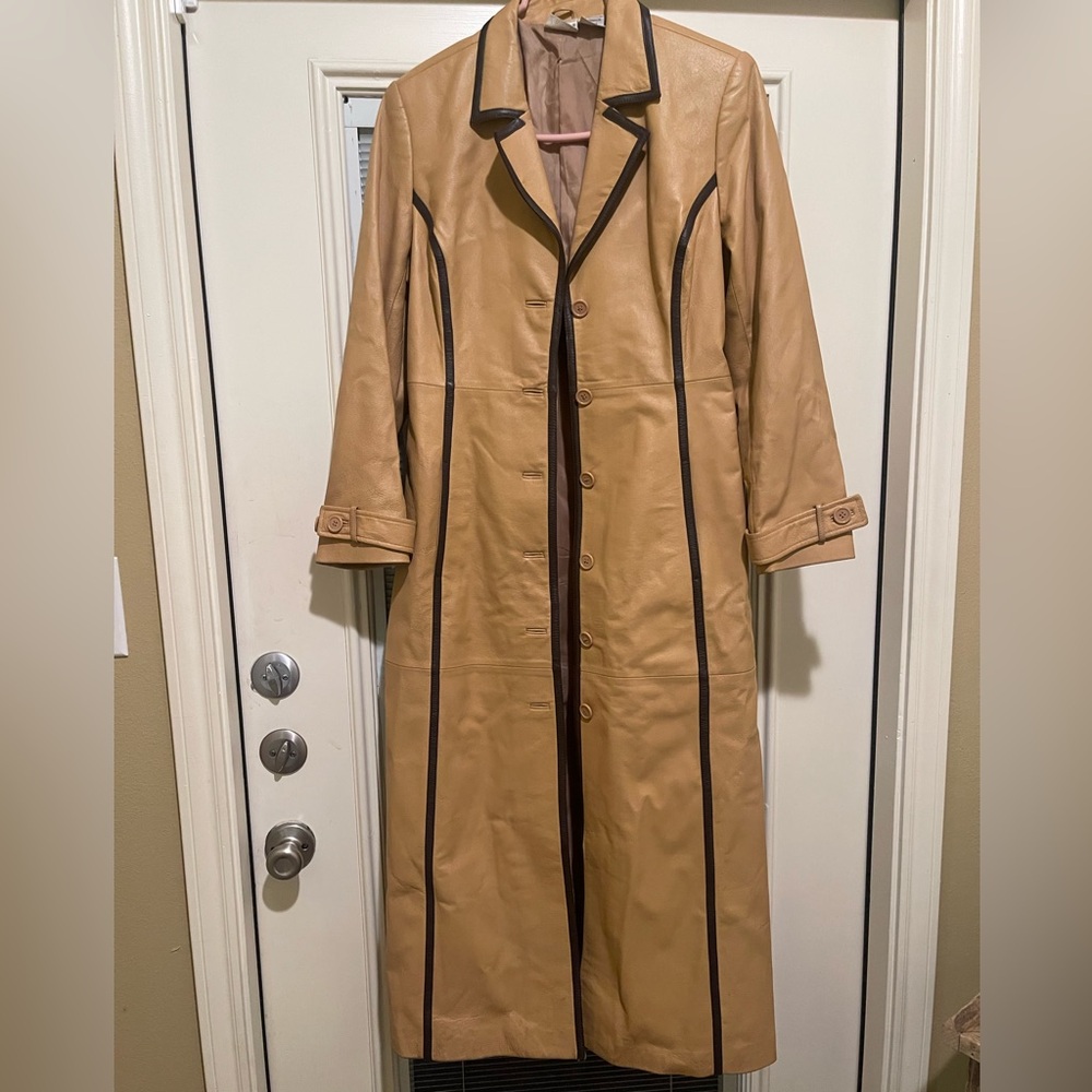 Western Leather trench Coat